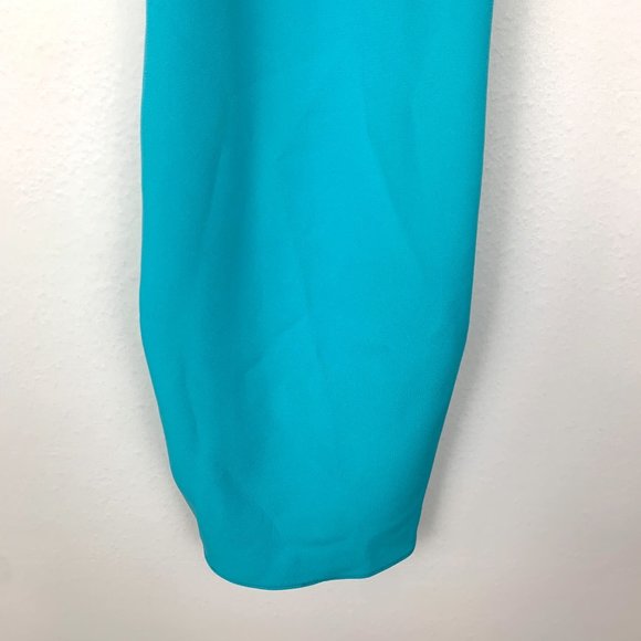 NEW The Bar Liam Open Back Mini Dress Turquoise Blue 0 - Picture 6 of 10